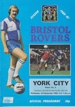 Bristol Rovers v York City 03-Sep-1980