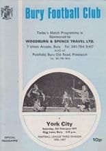 Bury v York City 05-Feb-1977