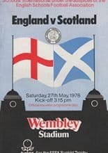 England Schoolboys v Scotland Schoolboys 27-May-1978