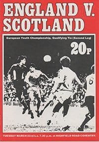 England Youth v Scotland Youth 23-Mar-1982