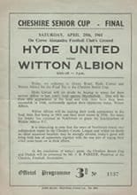 Hyde United v Witton Albion 29-Apr-1961
