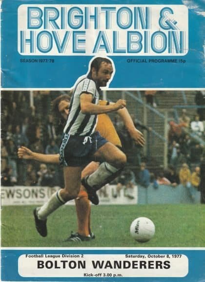 Brighton and Hove Albion v Bolton Wanderers 08-Oct-1977