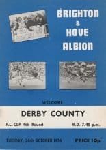 Brighton & Hove Albion v Derby County 26-Oct-1976