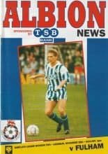 Brighton & Hove Albion v Fulham 28-Nov-1992