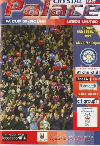 Crystal Palace v Leeds United 16-Feb-2003