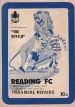 Reading v Tranmere Rovers  30 Apr 1977