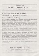 Vauxhall League v FA XI 23-Jan-1991