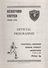 Hereford United v Aberystwyth 29-Dec-1971