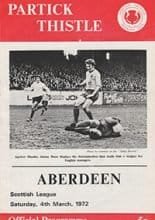 Partick Thistle v Aberdeen 04-Mar-1972