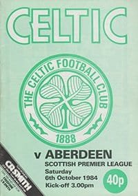 Glasgow Celtic v Aberdeen 06-Oct-1984
