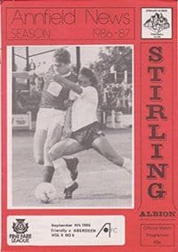 Stirling Albion v Aberdeen 09-Sep-1986