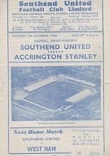 Southend United v Accrington Stanley 07-Nov-1959