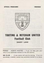 Tooting & Mitcham United v Addlestone  13-Mar-1973