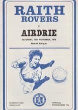Raith Rovers v Airdrieonians 18-Nov-1978