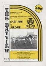 East Fife v Airdrionians 28-Sep-1985