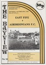 East Fife v Airdrionians 02-Feb-1985