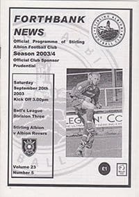 Stirling Albion v Albion Rovers 20-Sep-2003