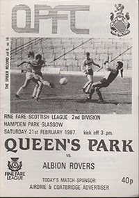 Queens Park v Albion Rovers 21-Feb-1987