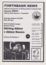 Stirling Albion v Albion Rovers 03-Aug-2002