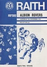 Raith Rovers v Albion Rovers 09-Nov-1974