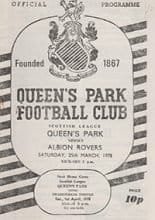 Queens Park v Albion Rovers 25-Mar-1978