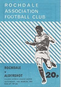 Rochdale v Aldershot 14-Mar-1981