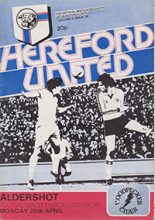 Hereford United v Aldershot 20-Apr-1981