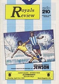 Reading v Aldershot 21-Apr-1984