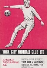 York City v Aldershot 22-Apr-1968
