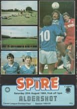 Chesterfield v Aldershot 25-Aug-1984