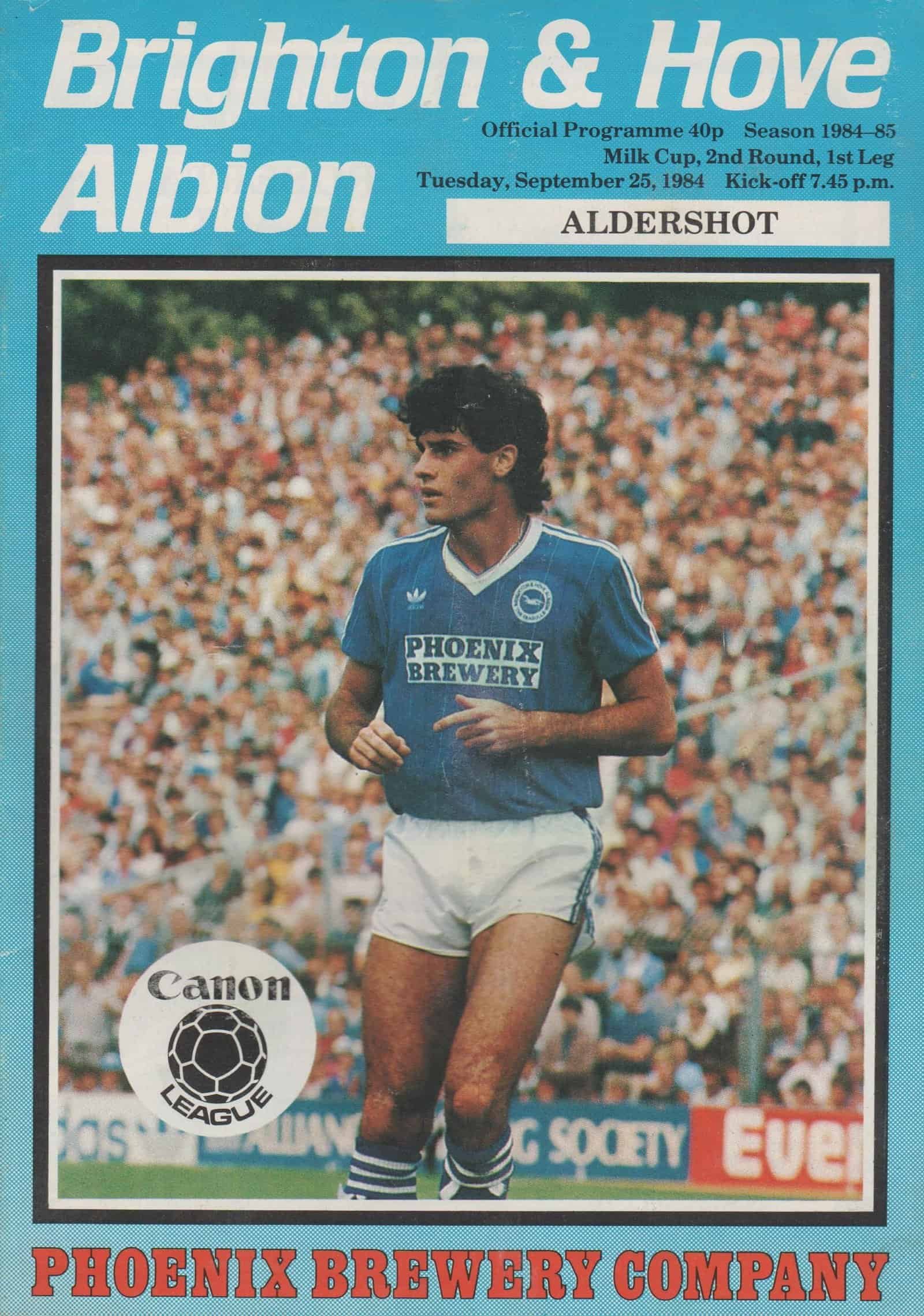 Brighton and Hove Albion v Aldershot 25-Sep-1984