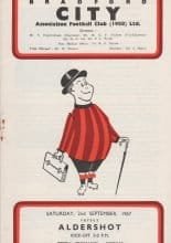 Bradford City v Aldershot 02-Sep-1967