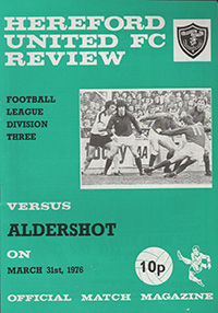 Hereford United v Aldershot 31-Mar-1976