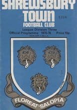 Shrewsbury Town v Aldershot 06-Dec-1975