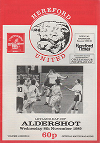 Hereford United v Aldershot 08-Nov-1989
