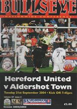 Hereford United v Aldershot Town 21-Sep-2004
