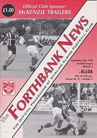 Stirling Albion v Alloa Athletic 18-Sep-1999