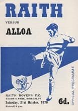 Raith Rovers v Alloa Athletic 31-Oct-1970