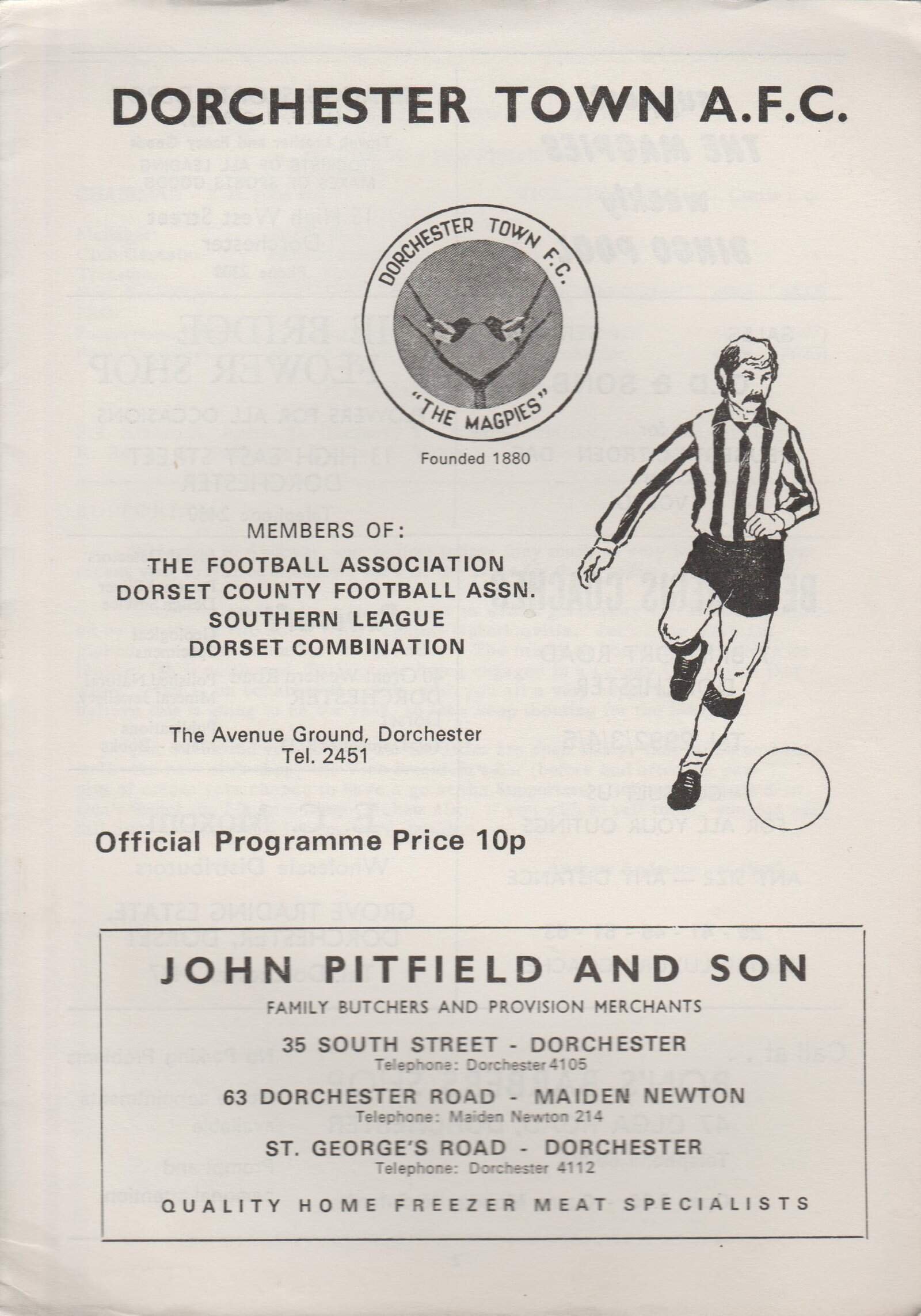 Dorchester Town v Andover 02-Jan-1978