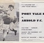 Port Vale v Arnold 28-Nov-1977