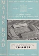 Manchester City v Arsenal 10-Sep-1966