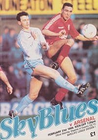Coventry City v Arsenal 21-Feb-1989