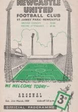 Newcastle United v Arsenal   21-Mar-1959