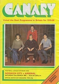 Norwich City v Arsenal 21-Mar-1981