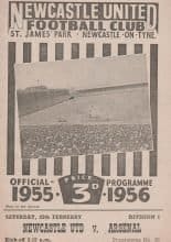 Newcastle United v Arsenal   25-02-1956