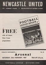 Newcastle United v Arsenal 25-Feb-1967