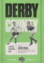 Derby County v Arsenal 27-Feb-1971