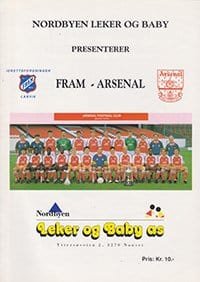 Fram v Arsenal 28-Jul-1992