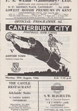 Canterbury City v Ashford Town 29-Aug-1966