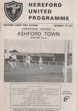 Hereford United v Ashford Town 03-Oct-1964